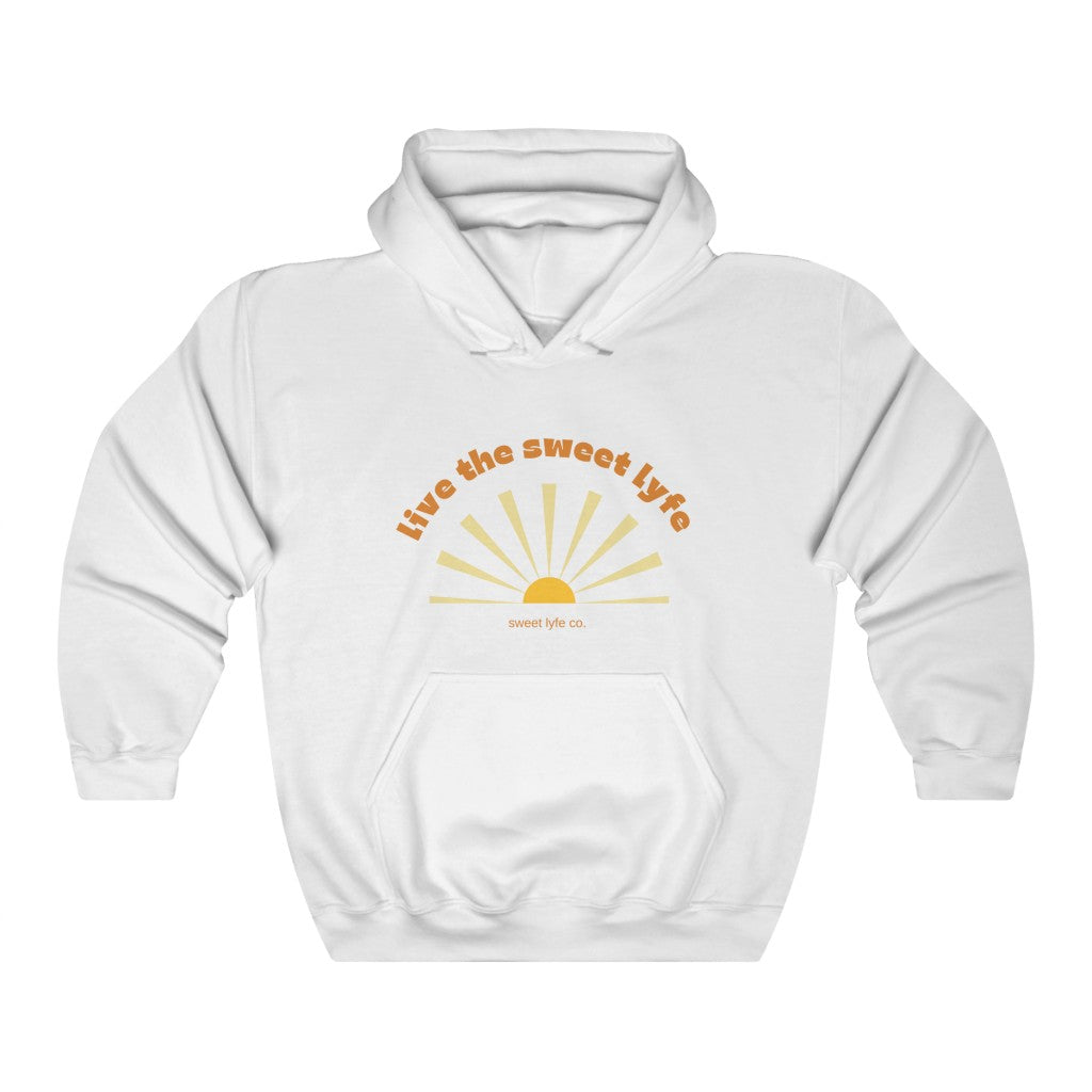 Sunshine is good for the mind, body, and soul. Live the sunny sweet lyfe with this retro graphic hoodie. With both comfort and style in mind, this sweatshirt is made with a plush cotton that is great for sunny days. Step up your style and add this to your wardrobe today.