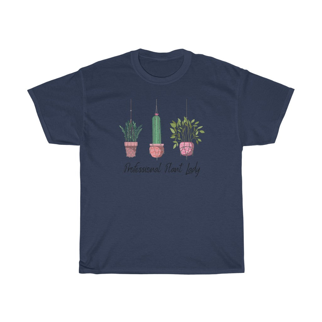 If you have kept your plants alive for more than a week, you are basically a professional. This "Professional Plant Lady" cotton t-shirt is both stylish and funny. Made with super soft cotton and is perfect for all day wear. Upgrade your style today with this cute plant lover t-shirt.