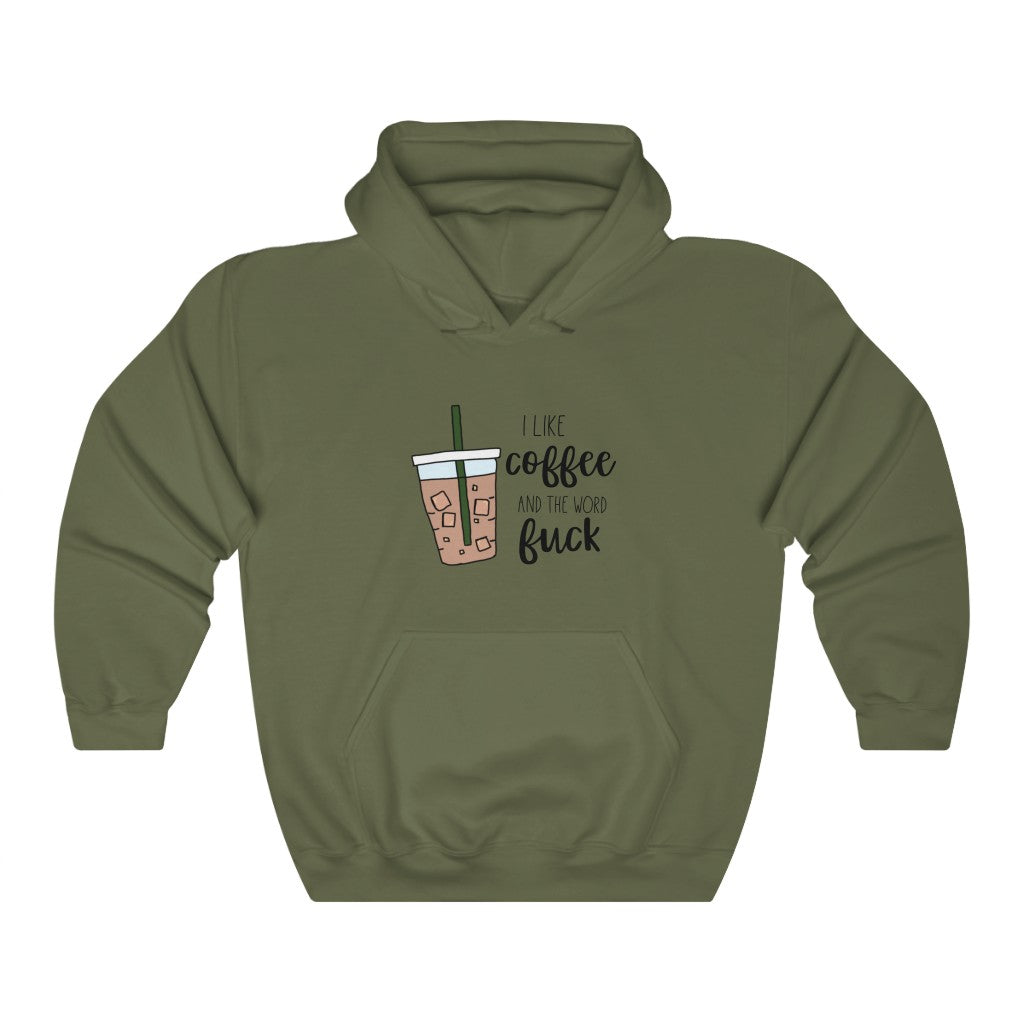 I like coffee and the word fuck. This hoodie is for those of us that are classy but cuss a little, and run on coffee! Perfect for your mornings while sipping coffee, and maybe even letting an f-bomb slip when it burns your tongue!