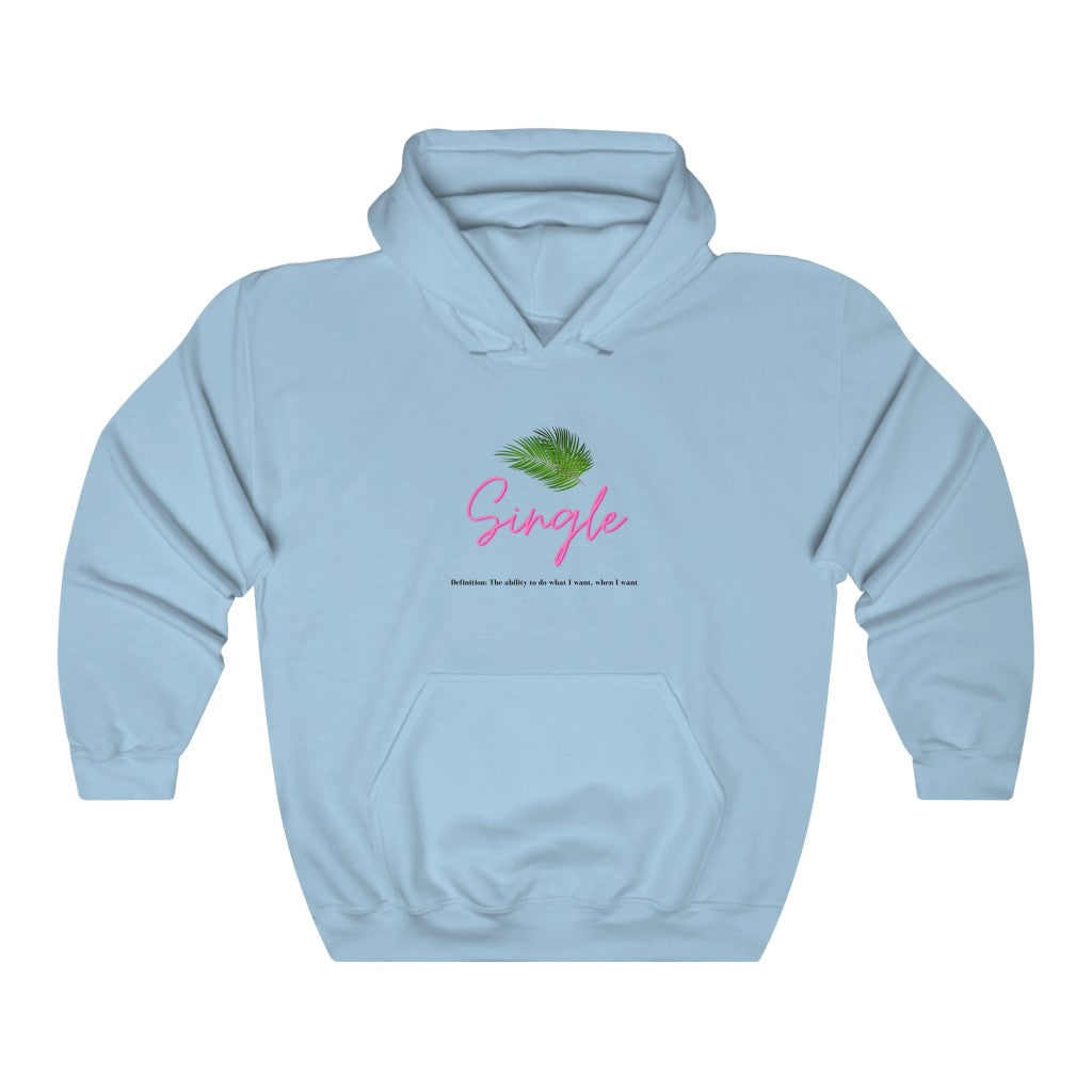 One of the best parts of being single is doing what you want, when you want. This trendy hoodie features a palm leaf and the perfect definition of single. Giving off all the Beverly Hills vibes, you will get all the compliments left and right, and hey, you might get a few dates out of it too (wink, wink!) Designed with a luxurious cotton, you will stay comfortable all day long.