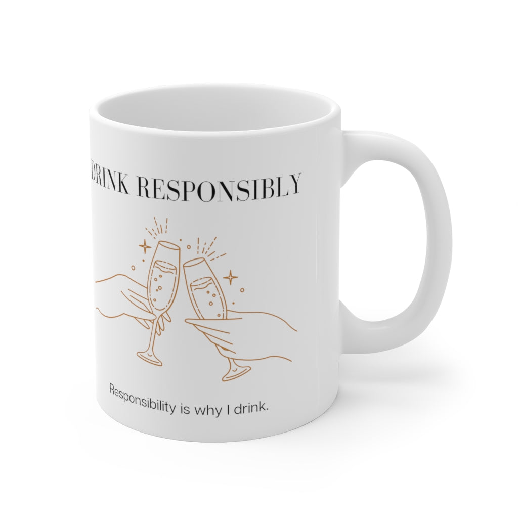 This is the ultimate adulting ceramic mug. With a champagne glass cheers design, this is not only stylish but hilarious. The more responsibility you have, the more you drink. That’s how it works right? This mug is 11 oz, lead and BPA free, and microwave and dishwasher safe!