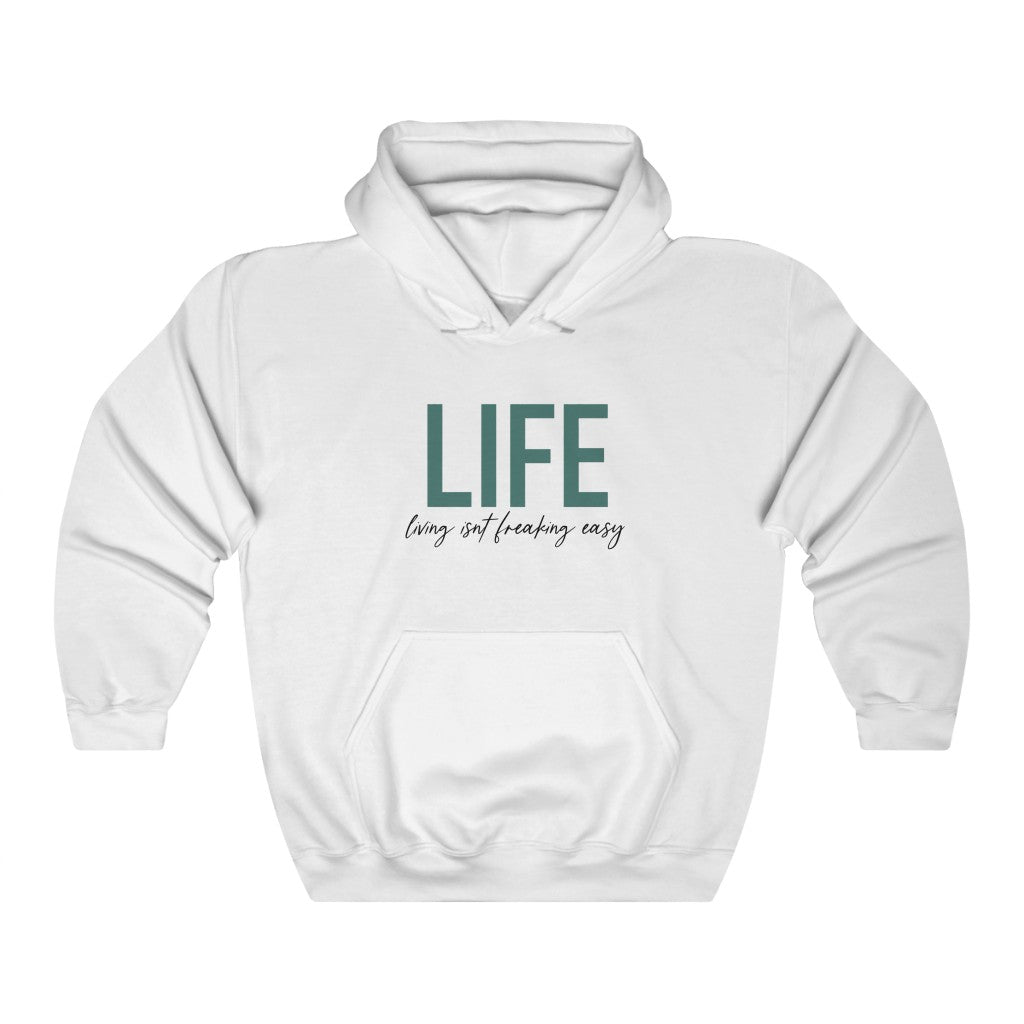 LIFE...Living isn't fricking easy! This funny hoodie sweatshirt is a great way to show your personal sense of humor! Also makes a perfect gift for that funny friend in your life!