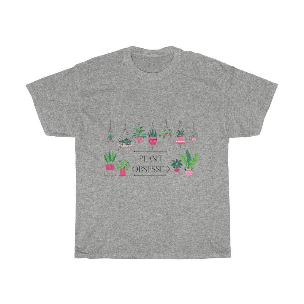 There is no such thing as too many plants. I mean, just one more right? This colorful cotton tee has beautiful hanging plants and the phrase “Plant Obsessed”. Made with 100% cotton, this t-shirt is both stylish and cozy. Treat yourself and show off your passion for plants with this piece.