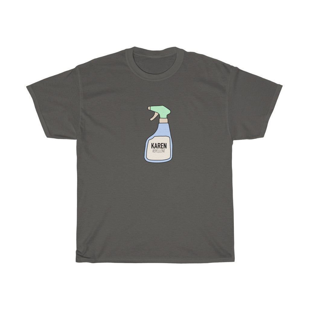 Keep those Karen's away with this funny Karen repellent cotton t-shirt. Avoid being cancelled while staying cool in this tee.