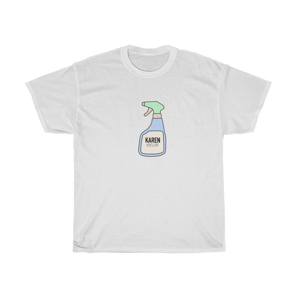 Keep those Karen's away with this funny Karen repellent cotton t-shirt. Avoid being cancelled while staying cool in this tee.