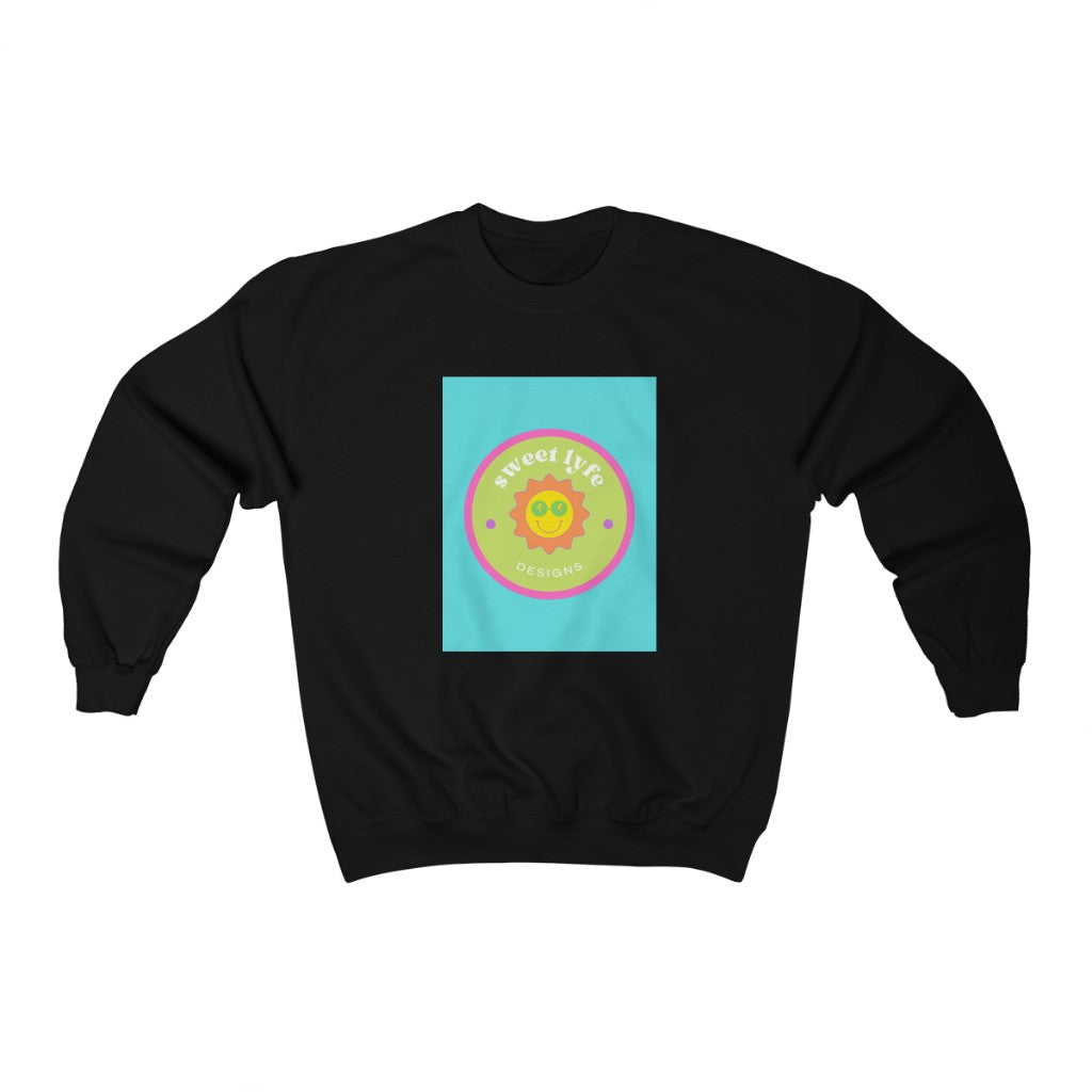 This bright fun colorful crewneck sweatshirt has a retro design with a sun wearing sunglasses. With fun pops of color, this cute graphic sweatshirt is a unique piece to add to your collection. Make people smile and show off your style and always remember you are living the sweet lyfe.