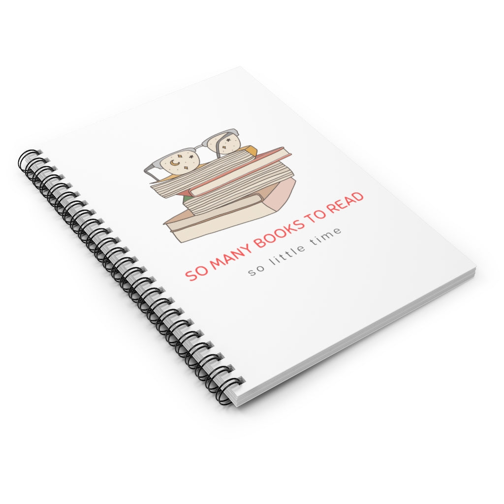To all the book lovers out there, this notebook is for you! Inspired by bookworms everywhere, this journal has a cute book design with the phrase “So Many Books To Read So Little Time”. Perfect for keeping track of your reading list! This is a great gift idea for your bookclub or anyone who is a reader. This journal has 118 ruled line single pages for you to fill up!