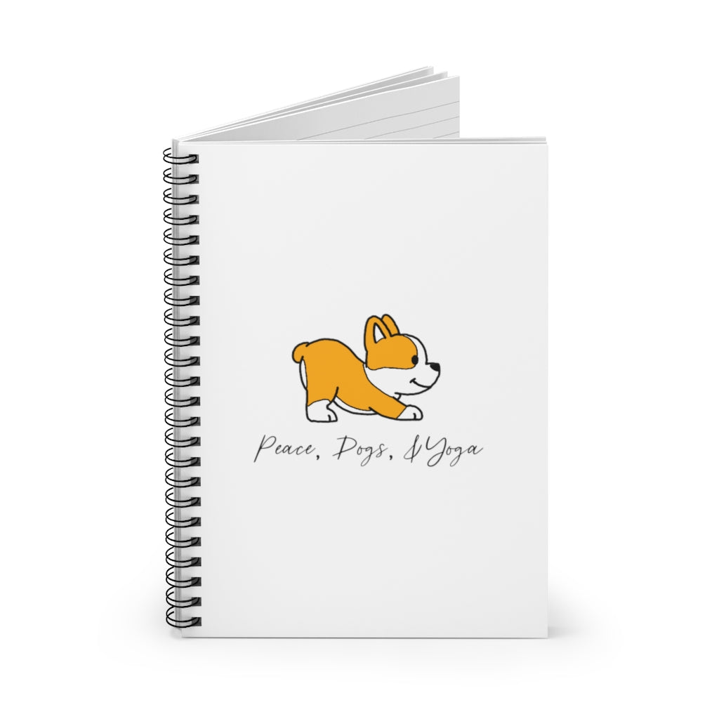 Peace, Dogs, and Yoga... the only things that matter! This notebook is perfect for planning those yoga classes, or for that daily stretch at home with your pup! Great gift for the dog adn yoga lovers in your life. Namaste! This journal has 118 ruled line single pages for you to fill up!
