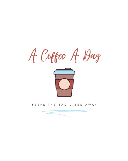 Keep the bad vibes away with a coffee (or two) a day. This funny coffee cotton t-shirt shows off your love for caffeine and made with a soft cotton material, you can stay comfy all day long. Designed for the girl who loves coffee and has great style.