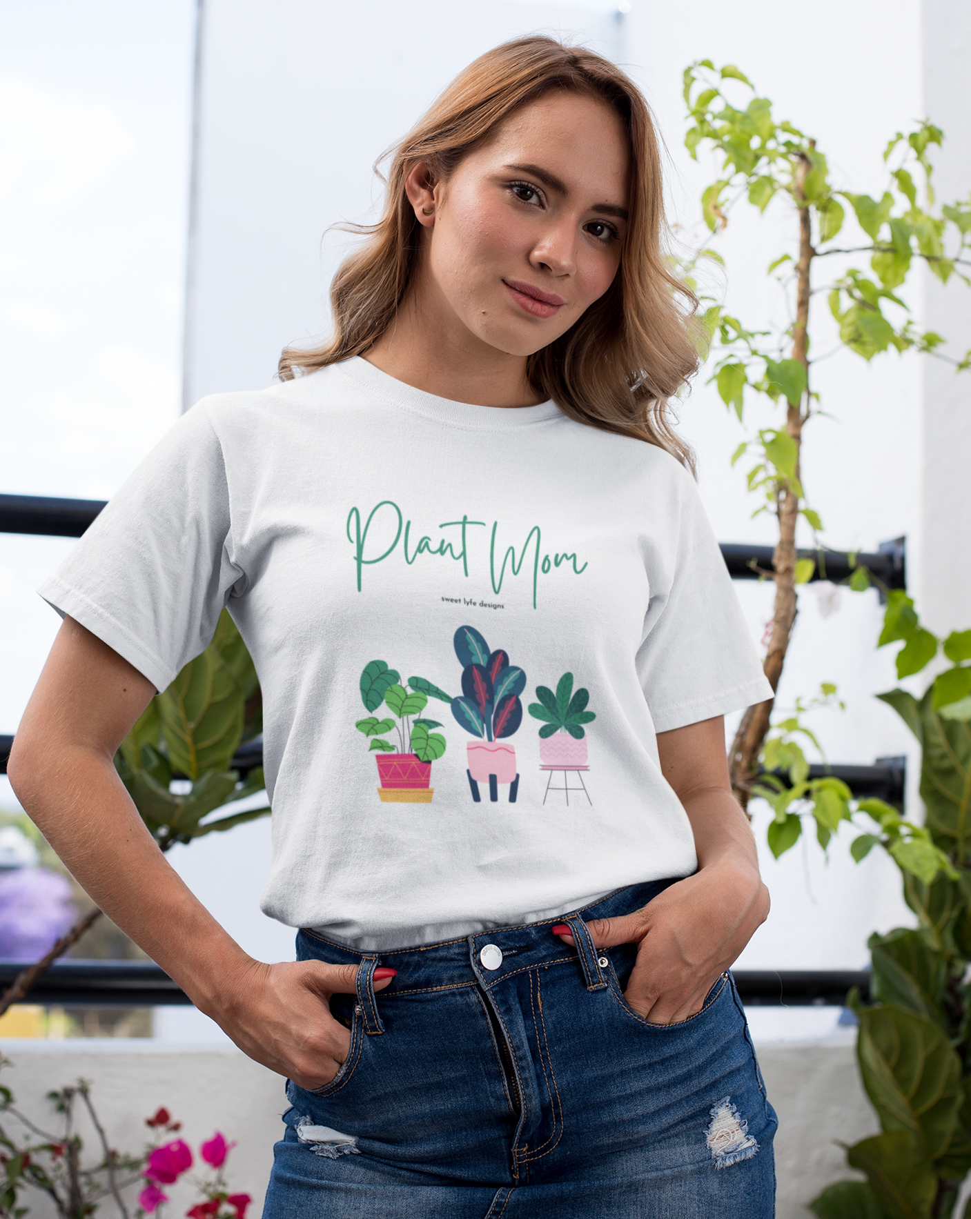 Plant Moms are the best moms. I mean, it is hard to keep plants alive so it must mean you just have the magic touch. This bright and fun cotton t-shirt includes potted plants with “Plant Mom” printed across the top. Designed with a super soft cotton, this is the ultimate upgrade to your wardrobe.