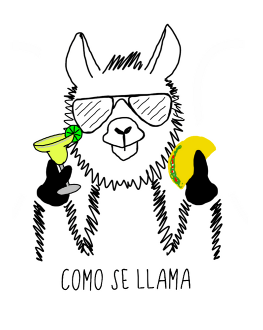 Coming Se Llama?! This funny cotton t-shirt put a fun and festive twist on the original Spanish saying. Show off your sense of humor and love for llamas with this funny. This llama rocking his taco, margarita, and cool sunglasses are the perfect gift for your Cinco de Mayo holiday, or just to wear around town!