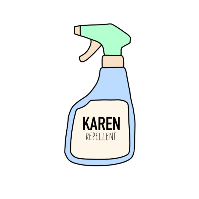 Keep those Karen's away with this funny Karen repellent ceramic mug. Avoid being cancelled while coming up with content ideas and sipping coffee from this mug. This mug is 11 oz, lead and BPA free, and microwave and dishwasher safe!