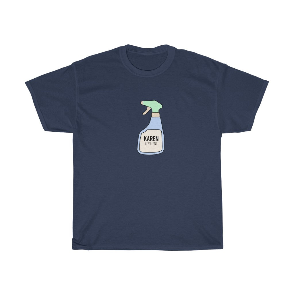 Keep those Karen's away with this funny Karen repellent cotton t-shirt. Avoid being cancelled while staying cool in this tee.