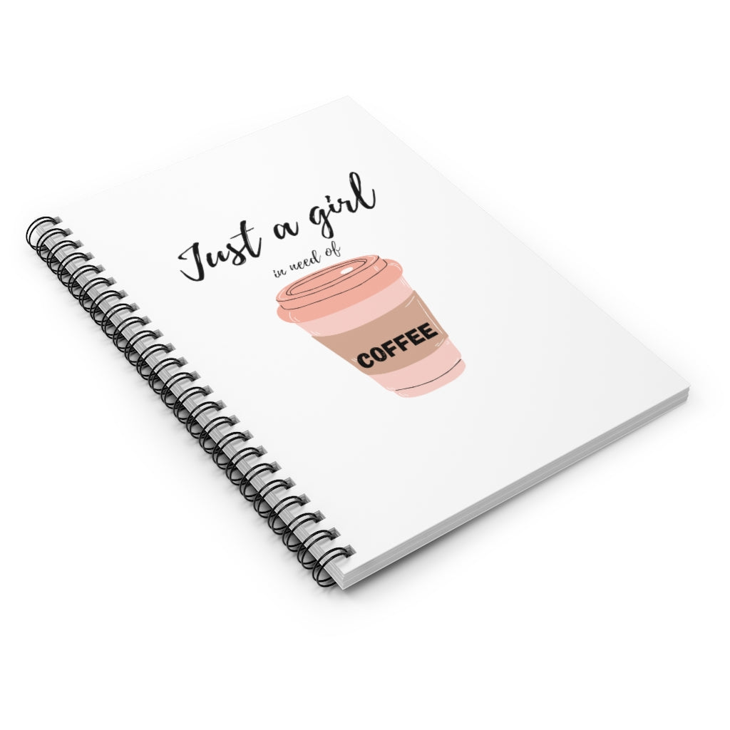 In Need of Coffee Spiral Notebook - Ruled Line