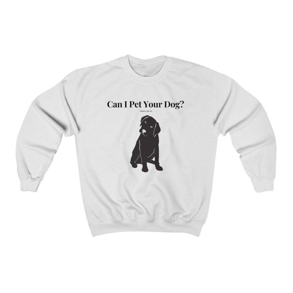 Every time you walk past a dog, your first thought is always “Can I Pet Your Dog?” This funny dog crewneck sweatshirt is perfect for all occasions and super cozy made with 100% cotton. So next time you walk past a cute pup, you won’t even have to say a word.