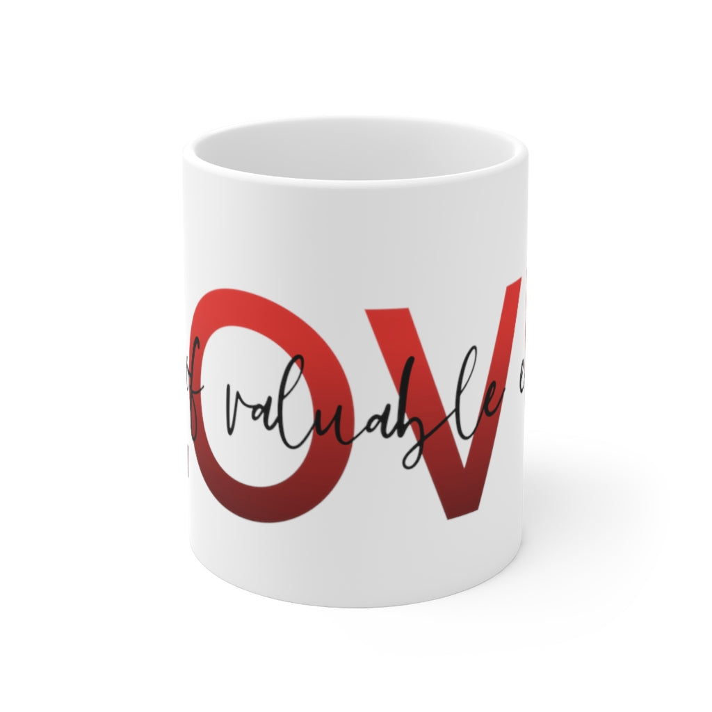 LOVE - Loss of Valuable Energy! Am I Right? This hceramic mug is perfect for sitting at home drinking tea while being skeptical of love! Say what all us single people are thinking with this mug! This mug is 11 oz, lead and BPA free, and microwave and dishwasher safe!