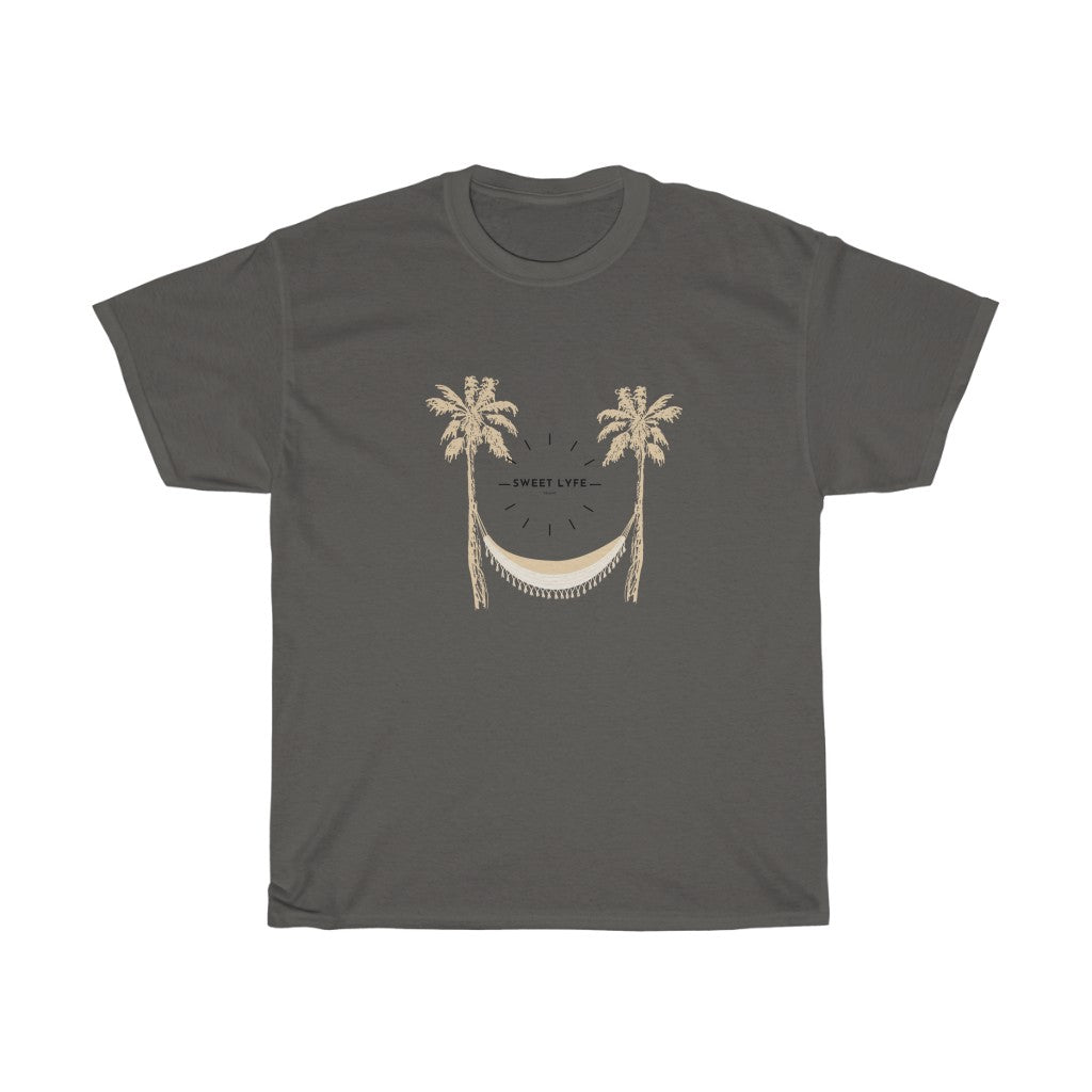 Feel all the happy vibes with this Tropical Sweet Lyfe Cotton T-shirt. Inspired by seeing the good in life and knowing great things are coming, this uplifting t-shirt is the perfect addition to your closet. Made with a super soft cotton, you can radiate positivity and be comfortable at the same time. Shop our unique and exclusive designs at Sweet Lyfe today.