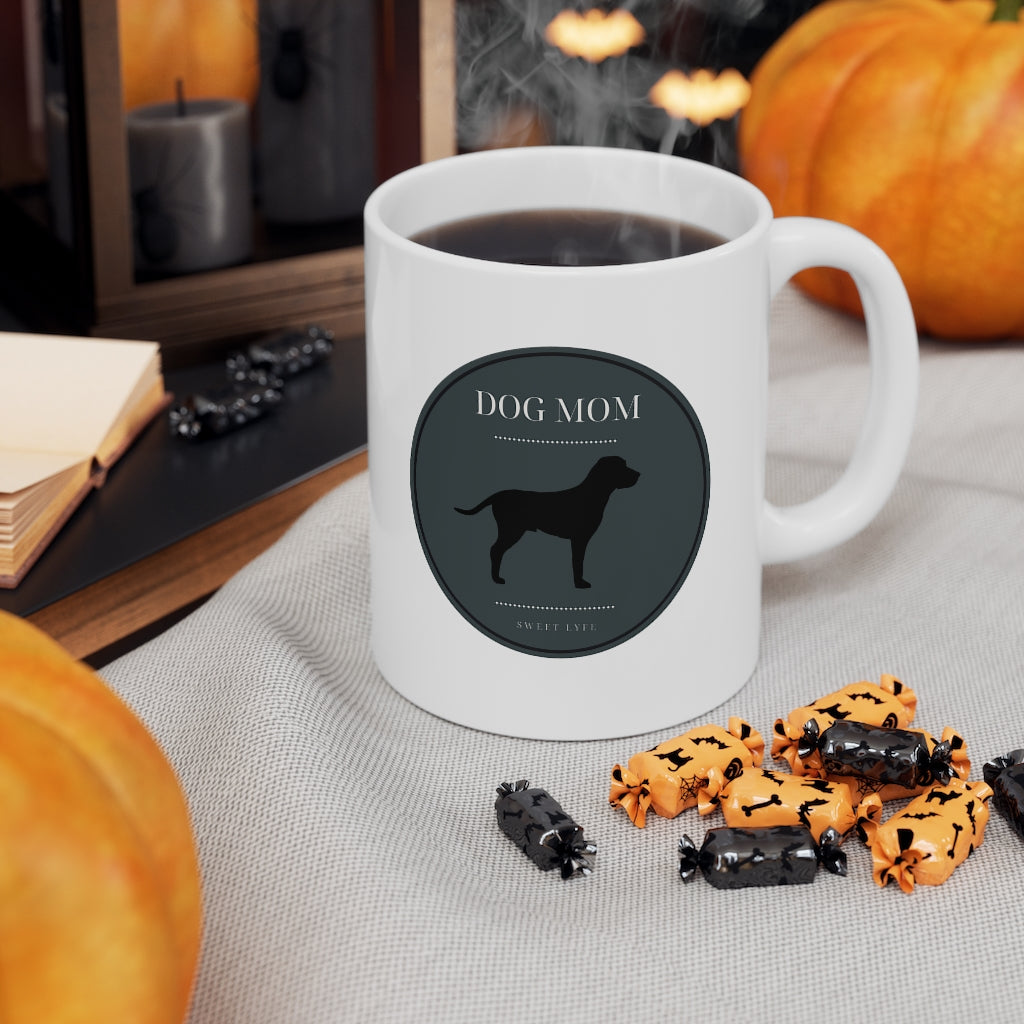 There is nothing better than a girl's best friend. This stylish dog mom mug has a preppy emblem with a dog. This mug is perfect to show off your love for your best friend. This mug is 11 oz, lead and BPA free, and microwave and dishwasher safe!