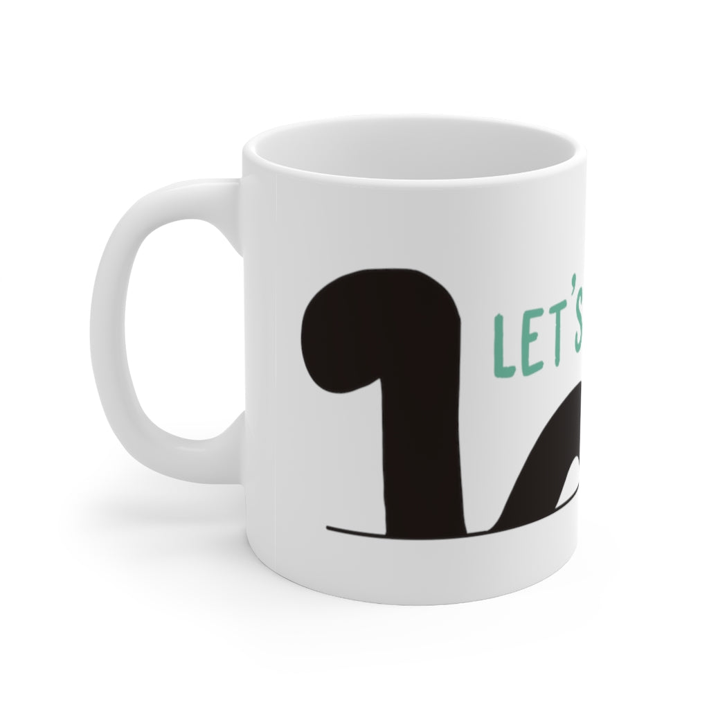 Let’s Get Nessie! This Loch Ness Monster inspired ceramic mug is perfect for those nights getting messy searching for the mysterious Nessie. This mug is 11 oz, lead and BPA free, and microwave and dishwasher safe!