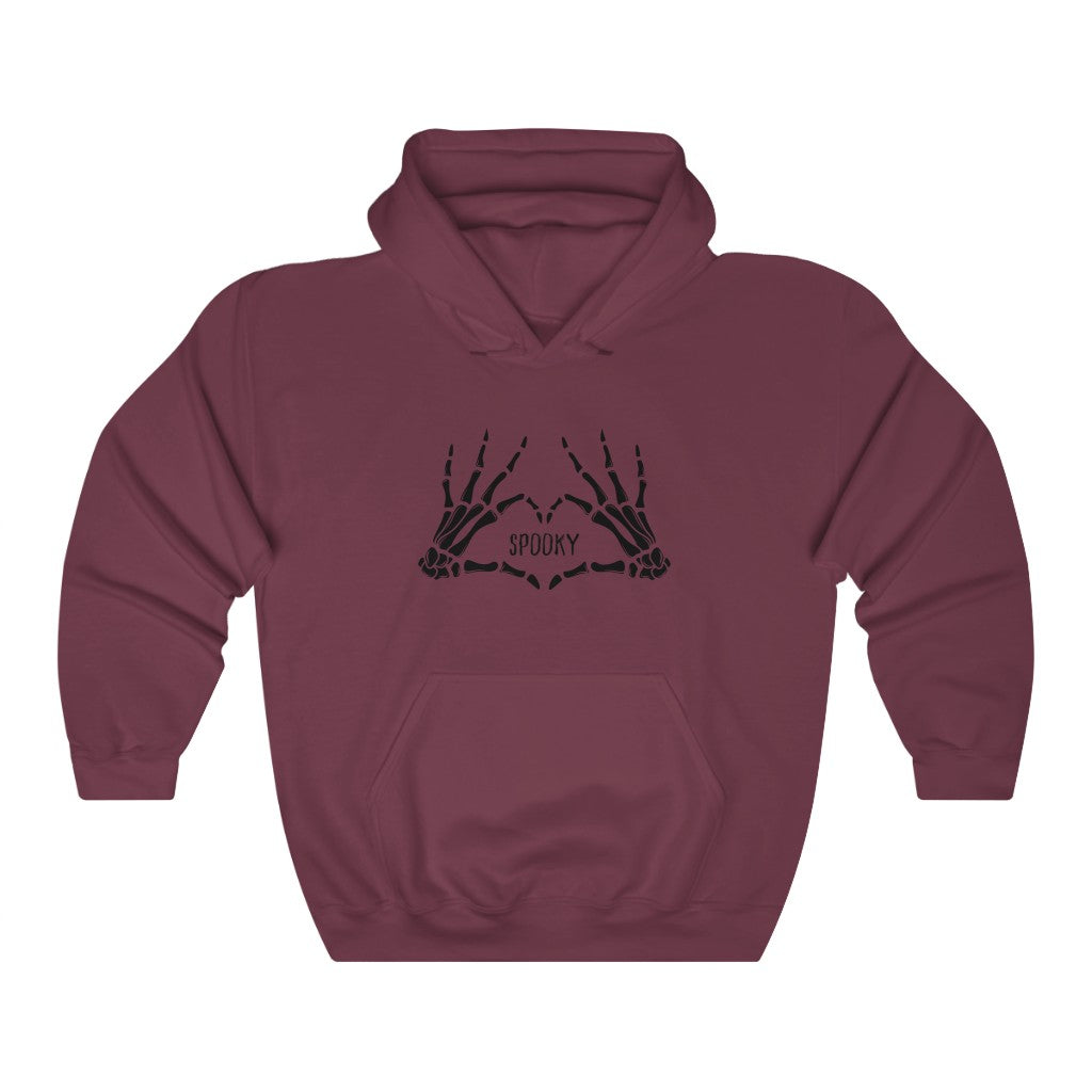 Spooky Skeleton Heart Hands Hoodie Sweatshirt