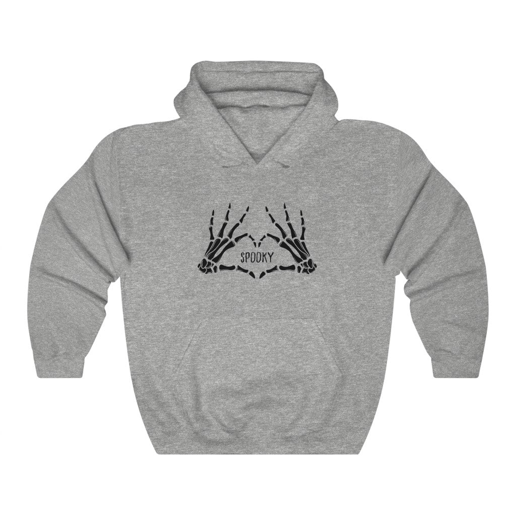 Spooky Skeleton Heart Hands Hoodie Sweatshirt