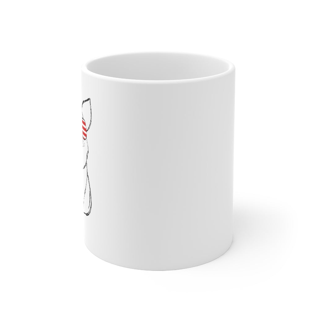 Pig with American Flag Sunglasses Ceramic Mug 11oz