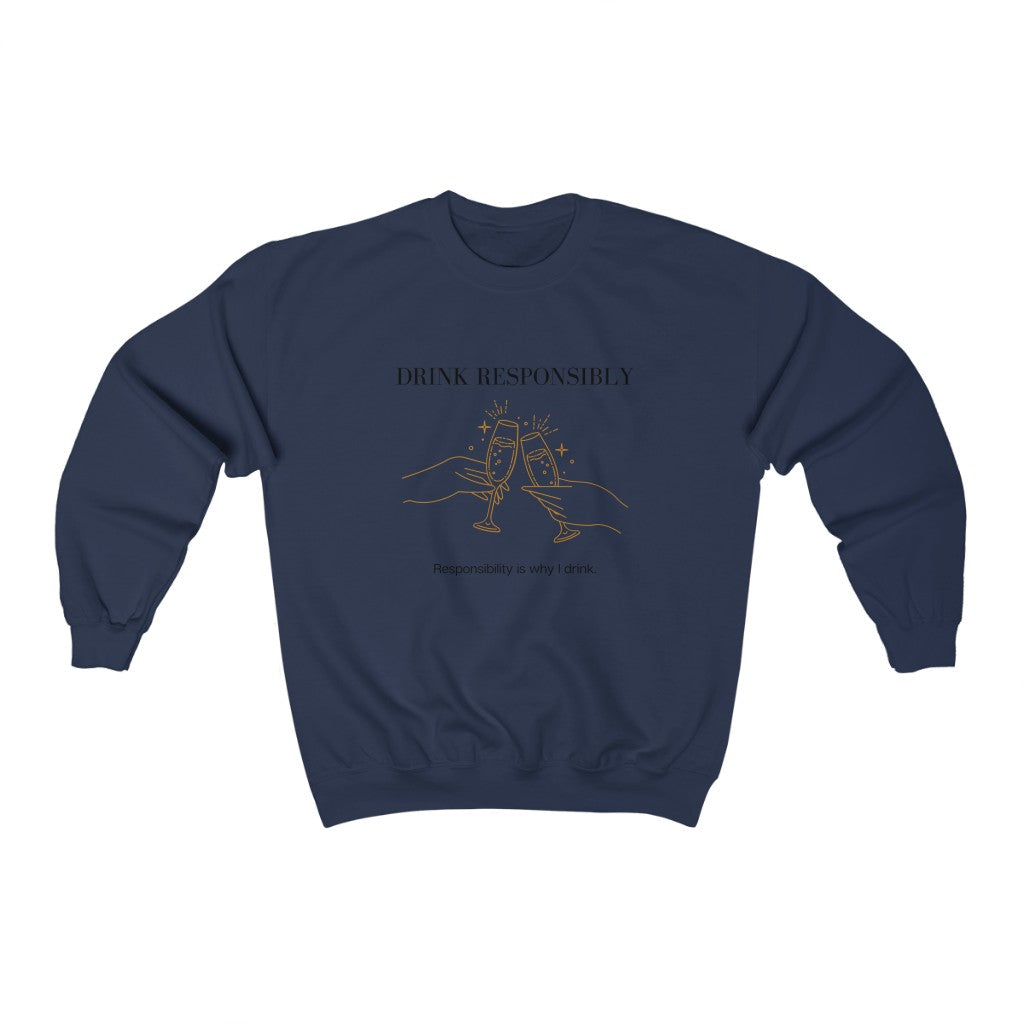 This is the ultimate adulting crewneck sweatshirt. With a champagne glass cheers design, this is not only stylish but hilarious. The more responsibility you have, the more you drink. That’s how it works right? Made with high quality cotton, this sweatshirt is a must have for your collection.