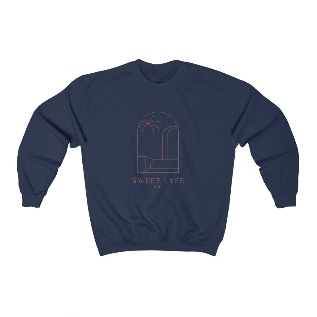 Wishing you were on a beach somewhere? Us too! This tropical crewneck sweatshirt has a minimalist design that inspires all things beachy. Made with a breathable cotton, you can rock this sweatshirt in comfort and style.