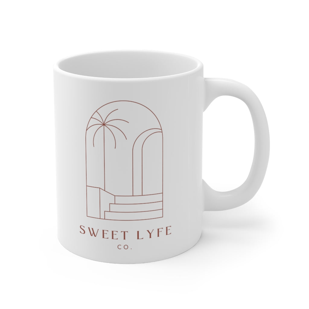 Wishing you were on a beach somewhere? Us too! This tropical ceramic mug has a minimalist design that inspires all things beachy. You can rock this mug in style while waiting out the cold months until beach season. This mug is 11 oz, lead and BPA free, and microwave and dishwasher safe!