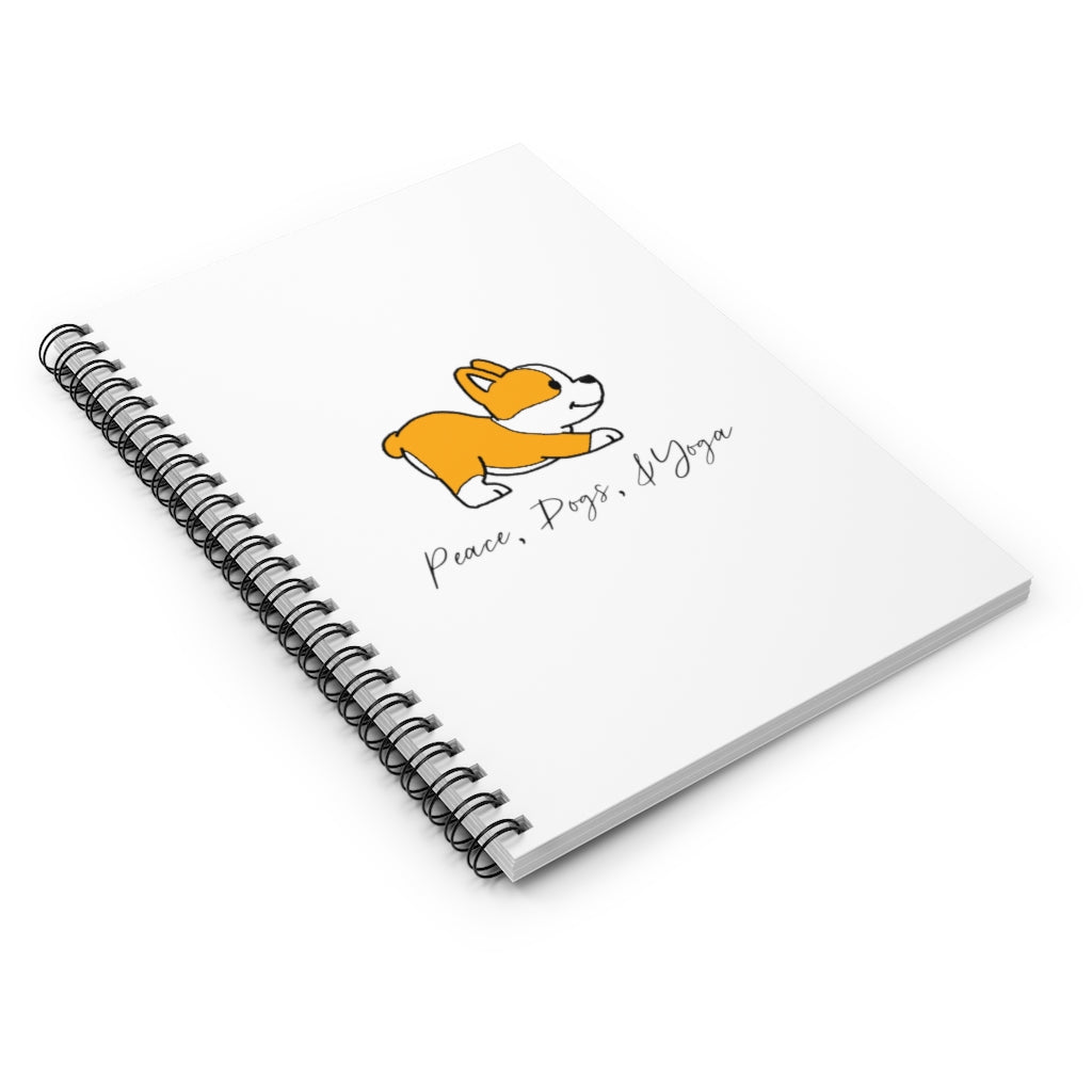 Peace, Dogs, and Yoga... the only things that matter! This notebook is perfect for planning those yoga classes, or for that daily stretch at home with your pup! Great gift for the dog adn yoga lovers in your life. Namaste! This journal has 118 ruled line single pages for you to fill up!