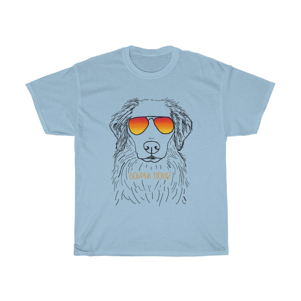 Happy Golden Hour! This cotton t-shirt is perfect for trying to catch that golden lighting with your golden retriever! Perfect gift for that golden lover in your life.