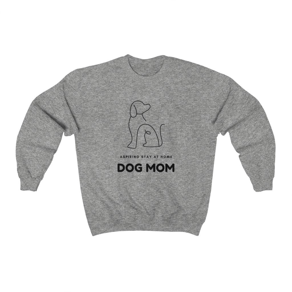 When your only aspiration in life is to make sure your dog has the best life possible. This funny Aspiring Stay at Home Dog Mom crewneck sweatshirt is made with 100% cotton blend so it is super soft and comfortable. Perfect for morning walks or cuddling on the couch with your furry friend, this will be your new favorite sweatshirt guaranteed.