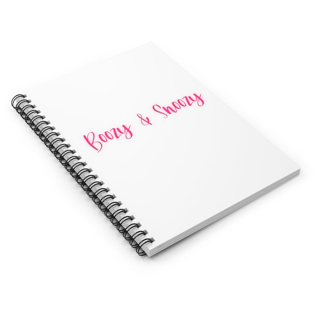Boozy and Snoozy! Sleepy but still need a drink? This notebook is perfect for planning brunch with the girls or a great gift for your boozy friends. After a long night out partying you can make your hungover to do list in this journal. This journal has 118 ruled line single pages for you to fill up!