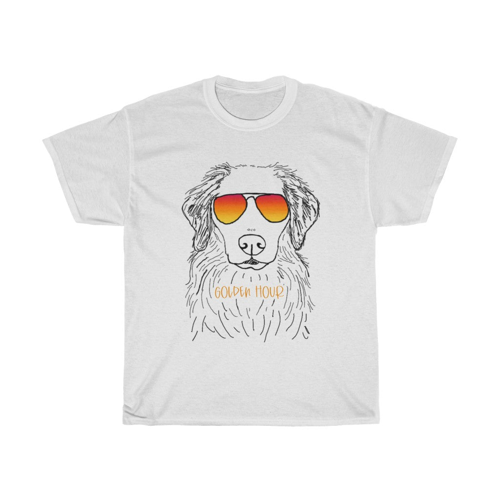 Happy Golden Hour! This cotton t-shirt is perfect for trying to catch that golden lighting with your golden retriever! Perfect gift for that golden lover in your life.