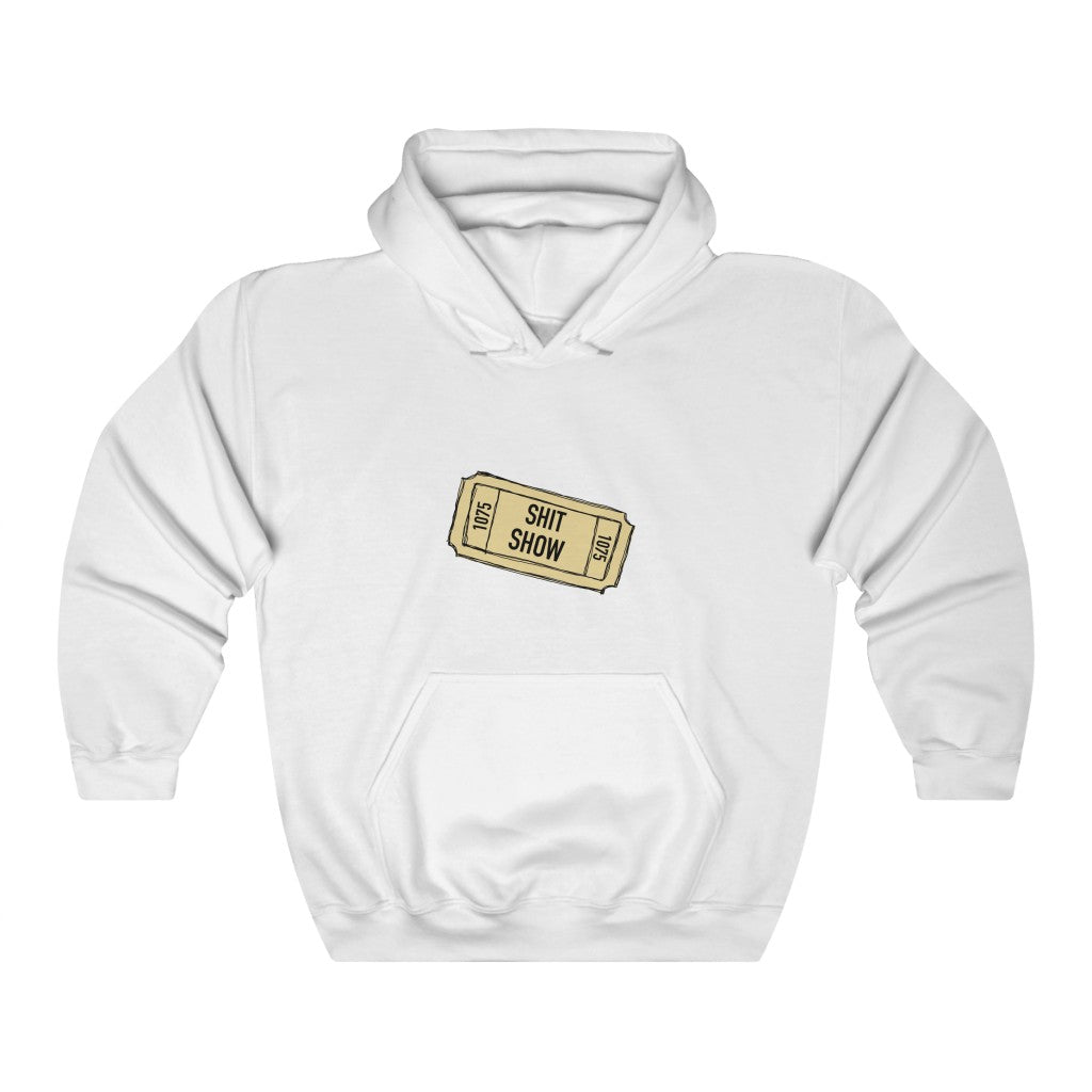 Shit Show...One ticket please! This funny hoodie sweatshirt is perfect for cozying up on those days when you feel like everything is falling apart and life is just a shit show. Cozy up in this hoodie and handle the day! Perfect for "those" people in your life ;)
