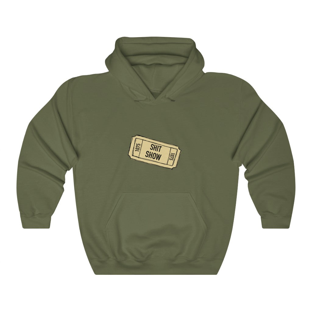 Shit Show...One ticket please! This funny hoodie sweatshirt is perfect for cozying up on those days when you feel like everything is falling apart and life is just a shit show. Cozy up in this hoodie and handle the day! Perfect for "those" people in your life ;)
