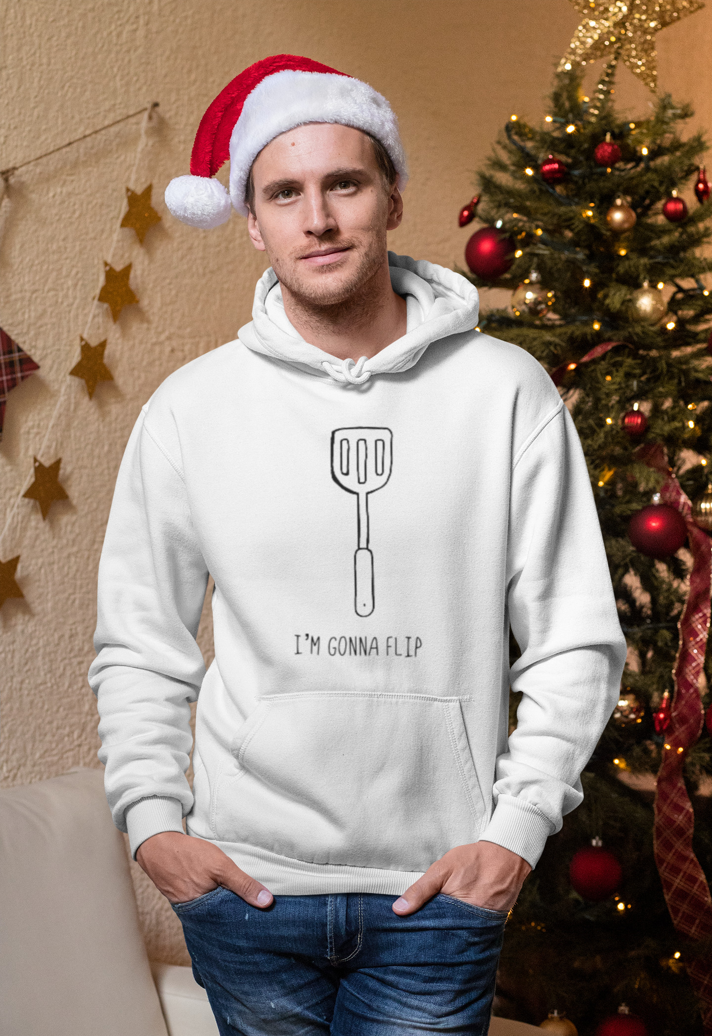 I'm Gonna Flip! This funny hoodie sweatshirt says what every spatula and person is thinking... I'm gonna flip! This hoodie would make the perfect gift for that dad joke making friend, or just to show off your sense of humor at those brisk barbeques!