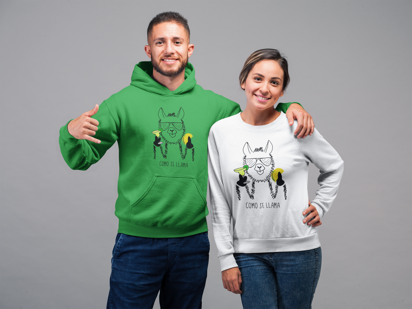 Coming Se Llama?! This funny hoodie sweatshirt put a fun and festive twist on the original Spanish saying. Show off your sense of humor and love for llamas with this funny hoodie. This llama rocking his taco, margarita, and cool sunglasses are the perfect gift for your Cinco de Mayo holiday, or just to wear around town!