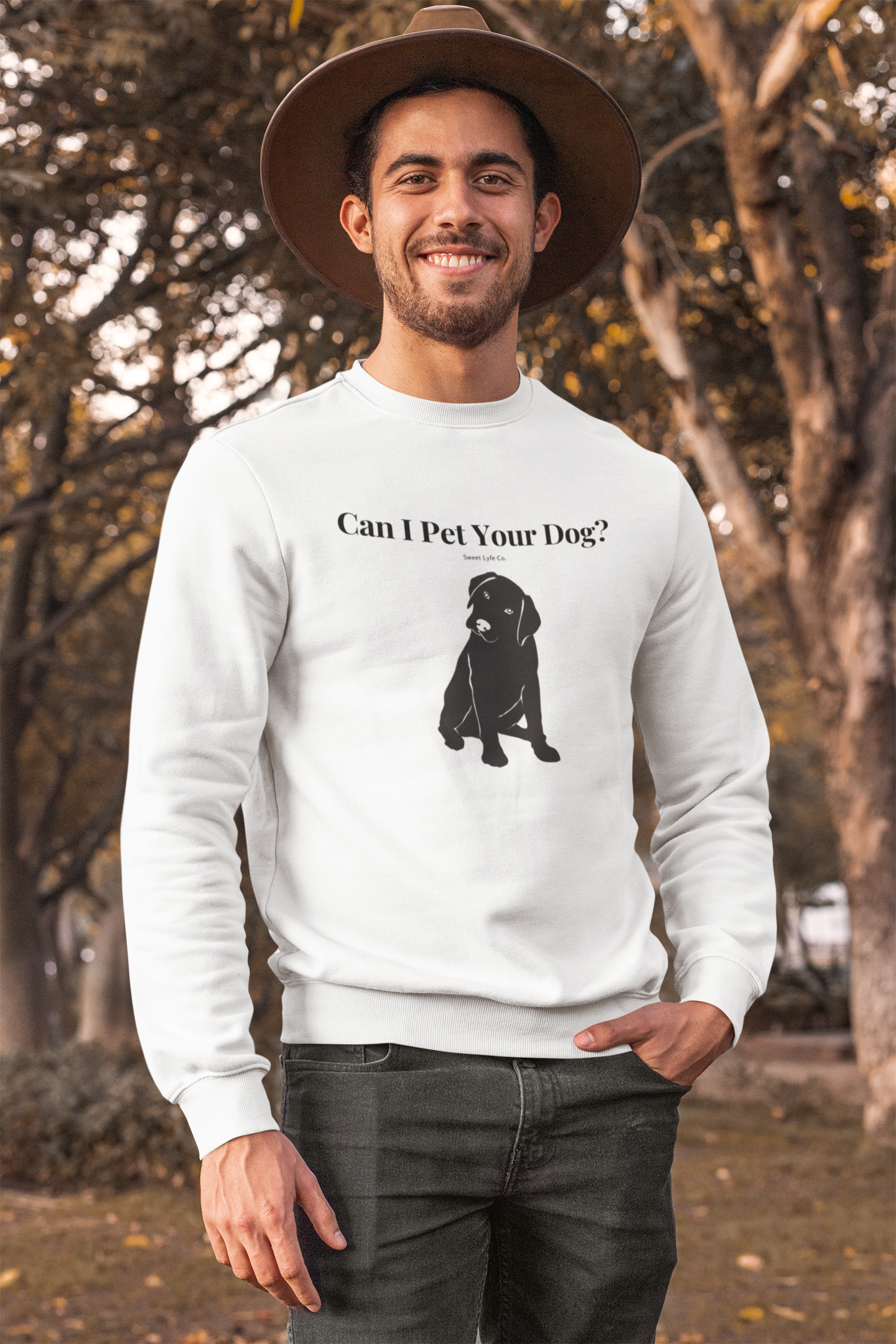 Every time you walk past a dog, your first thought is always “Can I Pet Your Dog?” This funny dog crewneck sweatshirt is perfect for all occasions and super cozy made with 100% cotton. So next time you walk past a cute pup, you won’t even have to say a word.
