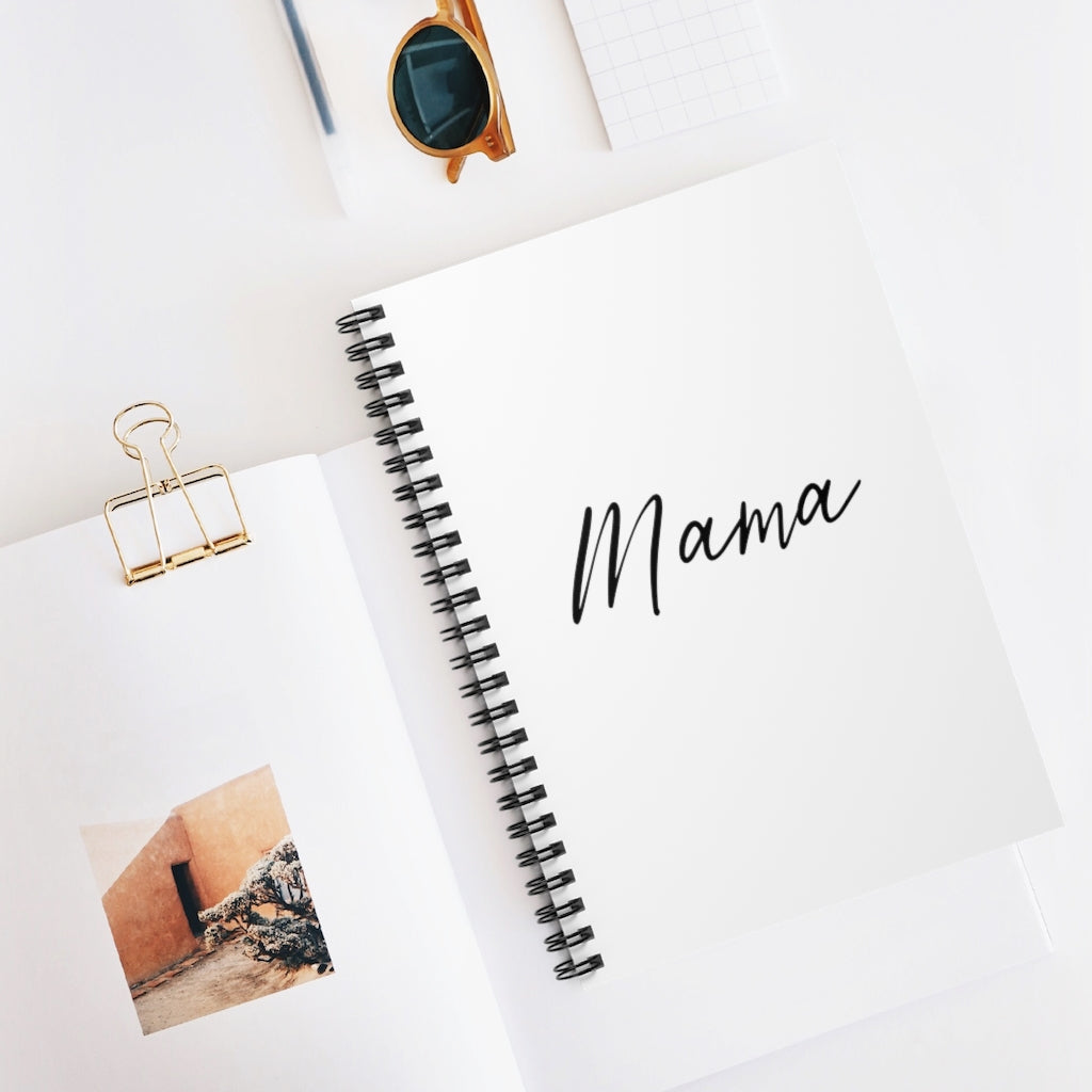 Mama Script Spiral Notebook - Ruled Line