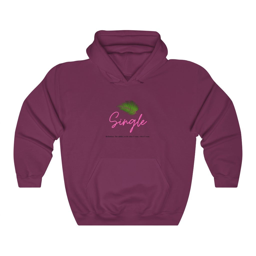 One of the best parts of being single is doing what you want, when you want. This trendy hoodie features a palm leaf and the perfect definition of single. Giving off all the Beverly Hills vibes, you will get all the compliments left and right, and hey, you might get a few dates out of it too (wink, wink!) Designed with a luxurious cotton, you will stay comfortable all day long.