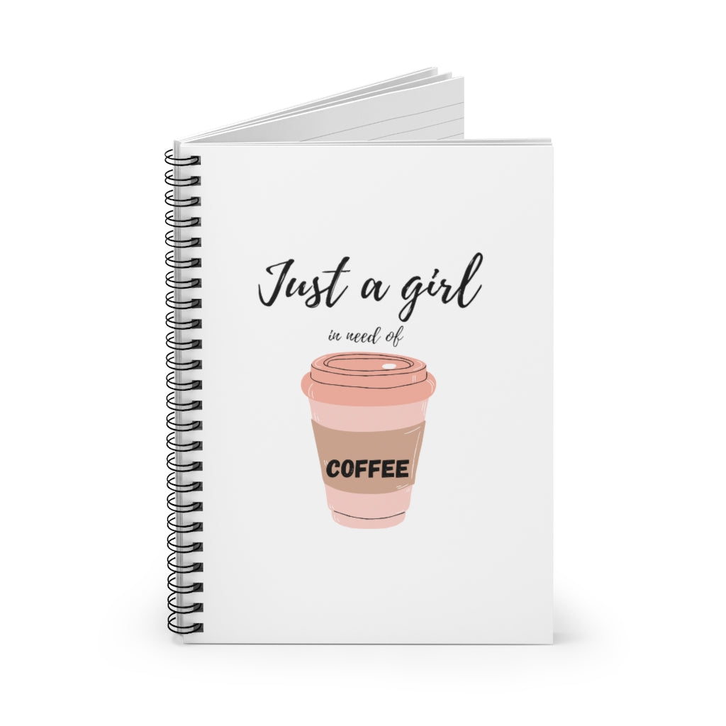 In Need of Coffee Spiral Notebook - Ruled Line