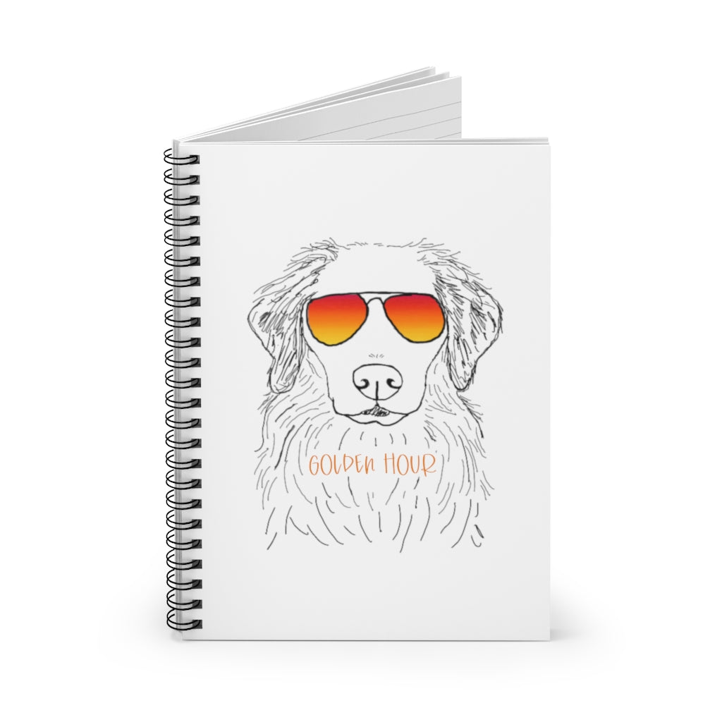Happy Golden Hour! This notebook is perfect for planning trips to catch that golden lighting with your golden retriever! Perfect gift for that golden lover in your life. This journal has 118 ruled line single pages for you to fill up!