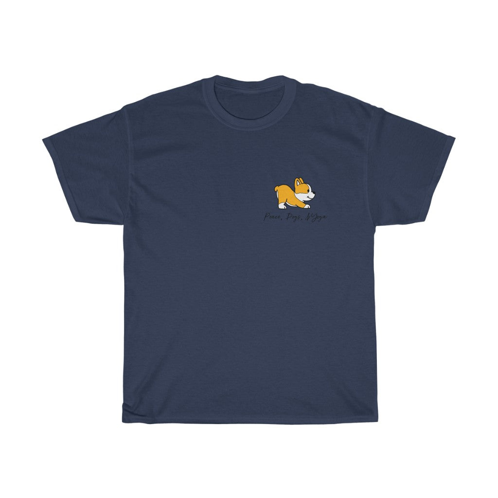 Peace, Dogs, and Yoga... the only things that matter! This cotton t-shirt is perfect for those walks to the yoga studio, or even for that daily stretch at home with your pup! Great gift for the dog and yoga lovers in your life. Namaste!