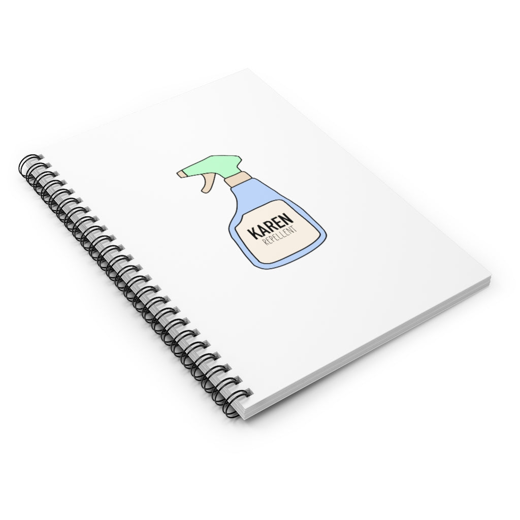 Keep those Karen's away with this funny Karen repellent notebook. Avoid being cancelled while coming up with content ideas in this journal. This journal has 118 ruled line single pages for you to fill up!