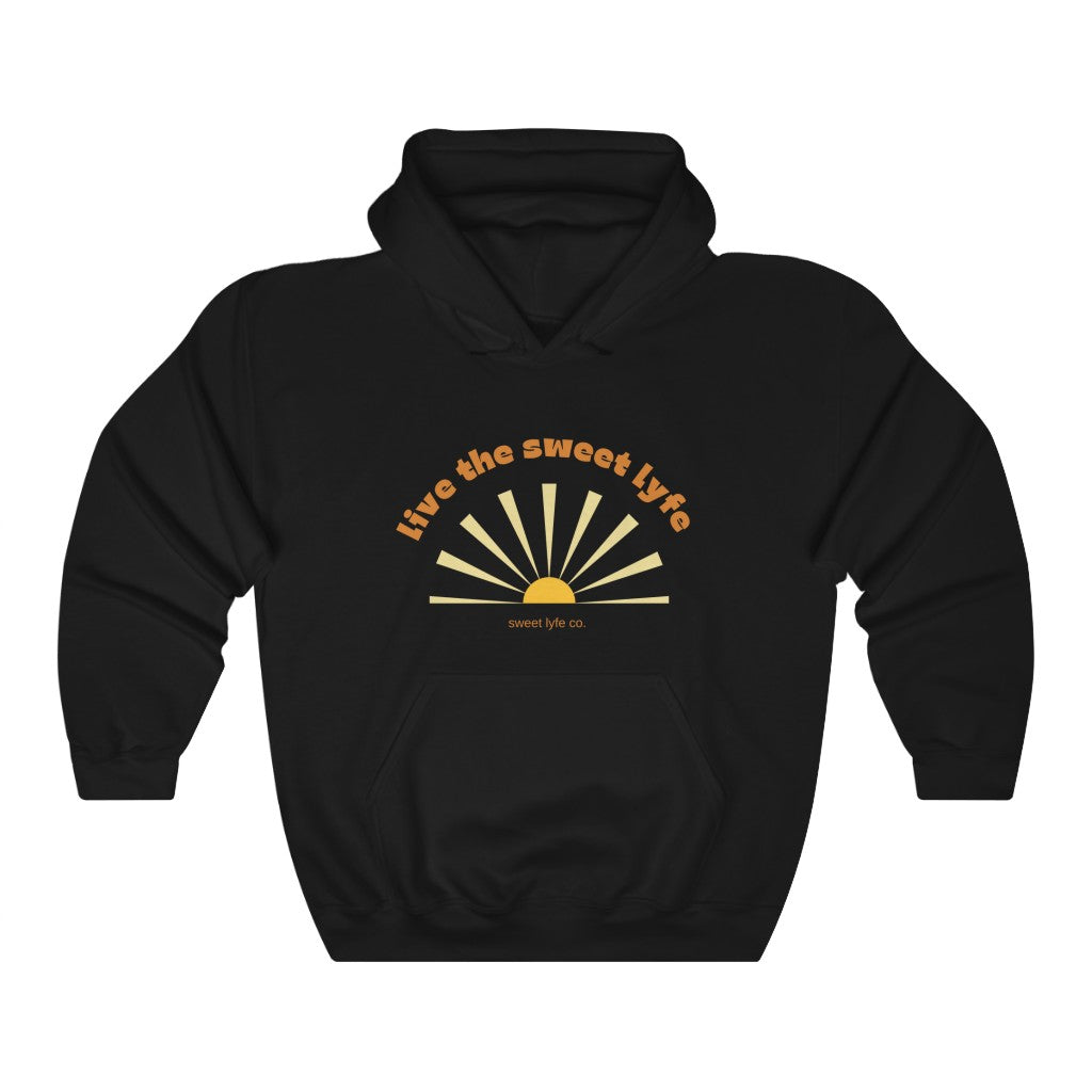Sunshine is good for the mind, body, and soul. Live the sunny sweet lyfe with this retro graphic hoodie. With both comfort and style in mind, this sweatshirt is made with a plush cotton that is great for sunny days. Step up your style and add this to your wardrobe today.