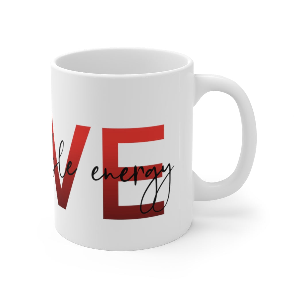 LOVE - Loss of Valuable Energy! Am I Right? This hceramic mug is perfect for sitting at home drinking tea while being skeptical of love! Say what all us single people are thinking with this mug! This mug is 11 oz, lead and BPA free, and microwave and dishwasher safe!