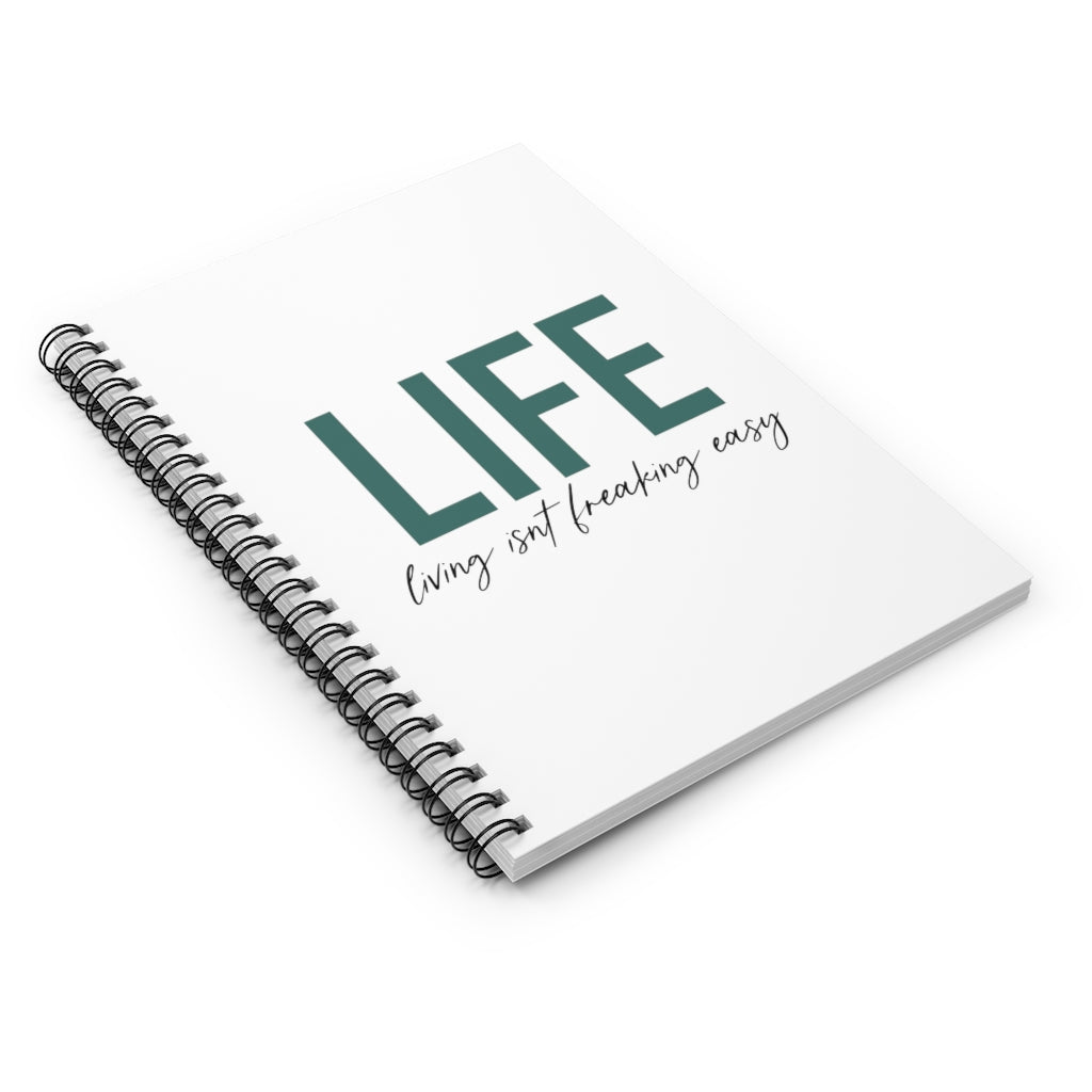 LIFE...Living isn't fricking easy! This funny notebook is a great way to show your personal sense of humor! Also makes a perfect gift for that funny friend in your life! This journal has 118 ruled line single pages for you to fill up!