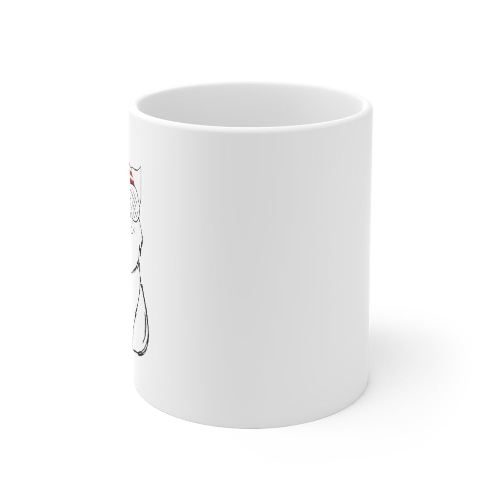 Pig with American Flag Headband Ceramic Mug 11oz