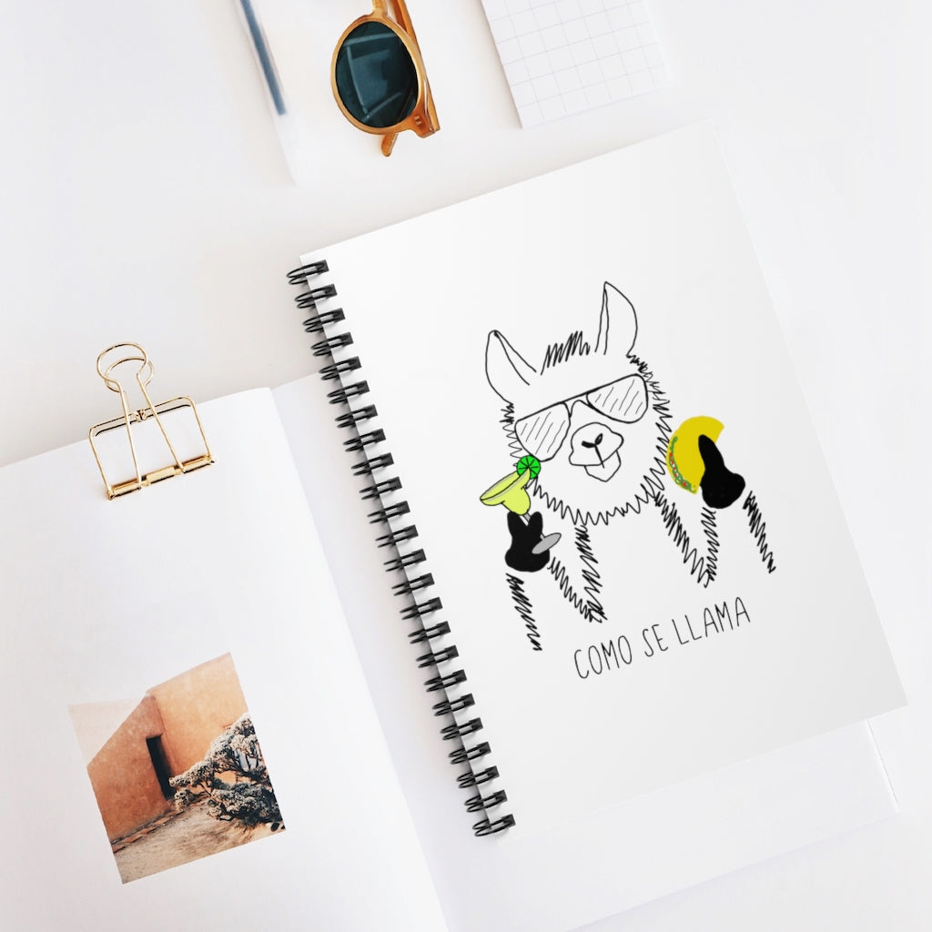 Coming Se Llama?! This funny notebook puts a fun and festive twist on the original Spanish saying. Show off your sense of humor and love for llamas with this funny journal. This llama rocking his taco, margarita, and cool sunglasses are the perfect gift for your Cinco de Mayo holiday, or just to use everyday! This journal has 118 ruled line single pages for you to fill up!